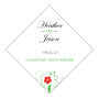 Personalize Flowers Diamond Wedding Labels